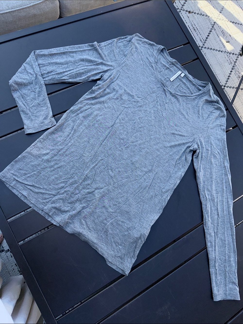 Banana Republic Sm Lightweight Gray Long-Sleeve Women's Tee NWOT